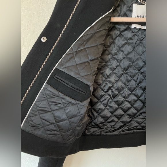 Doma Wool Lamb Fur Black Biker Jacket NWT 6208 - Picture 11 of 11